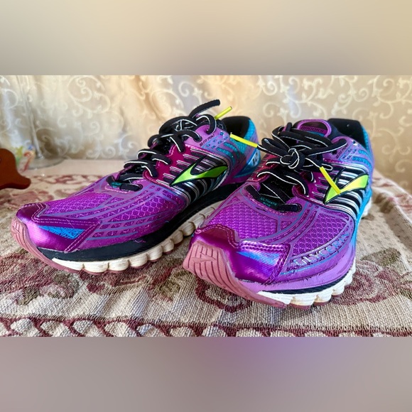 Women’s Brooks Purple Glycerin 12 Running Shoes Sneakers Size 8 M - Picture 3 of 15